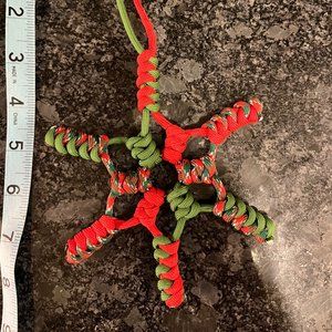 Paracord Holiday Star or Snowflake ornament